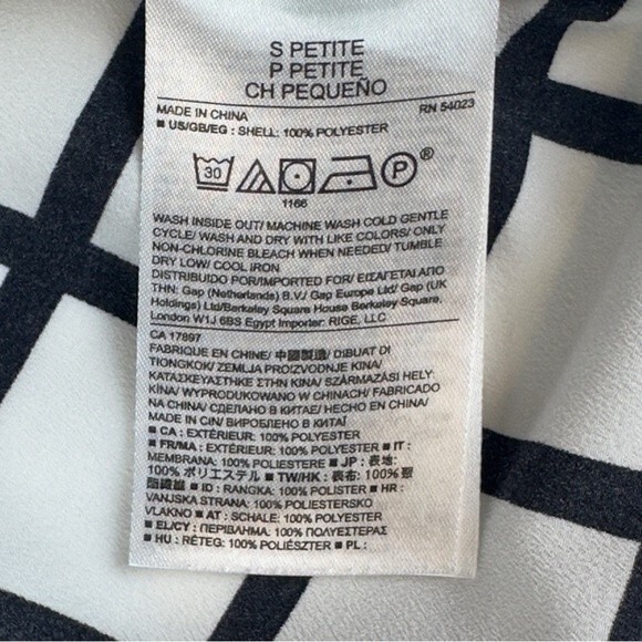 Banana Republic Windowpane Print Blouse - Size Small - EUC - Picture 7 of 9